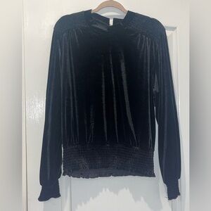 Laundry by Shelli Segal Velvet Smocked Top